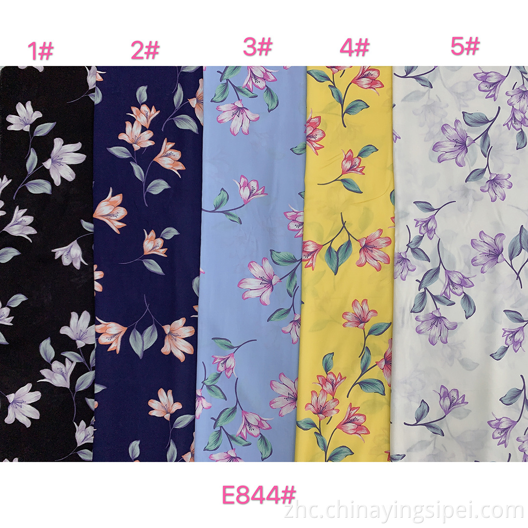 ISP纺织女装布料织物普通编织的人造丝纺织品材料印花织物用于礼服